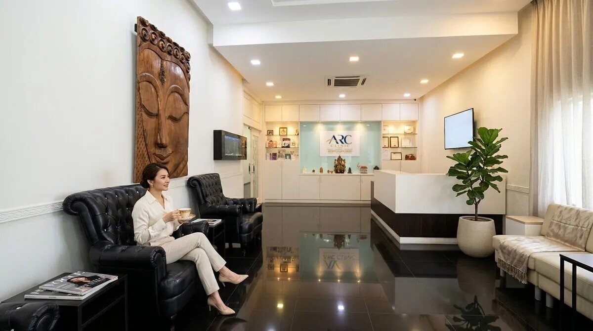 Reception and lounge at ARC Clinic, Petaling Jaya